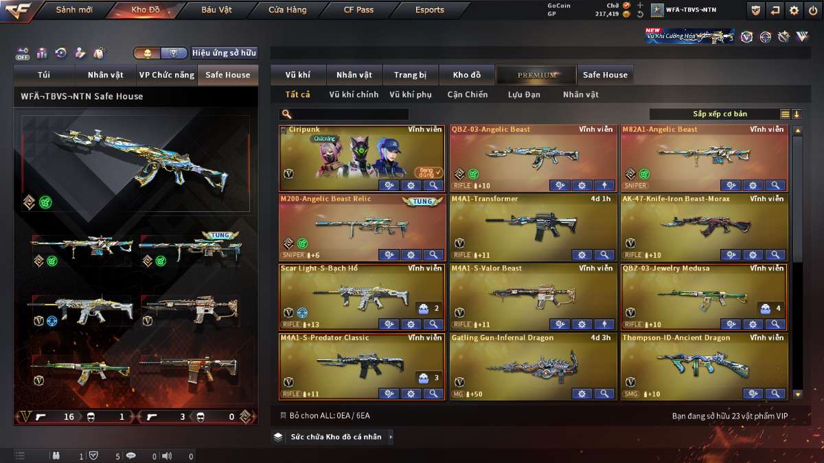shop acc cf uy tin gia re